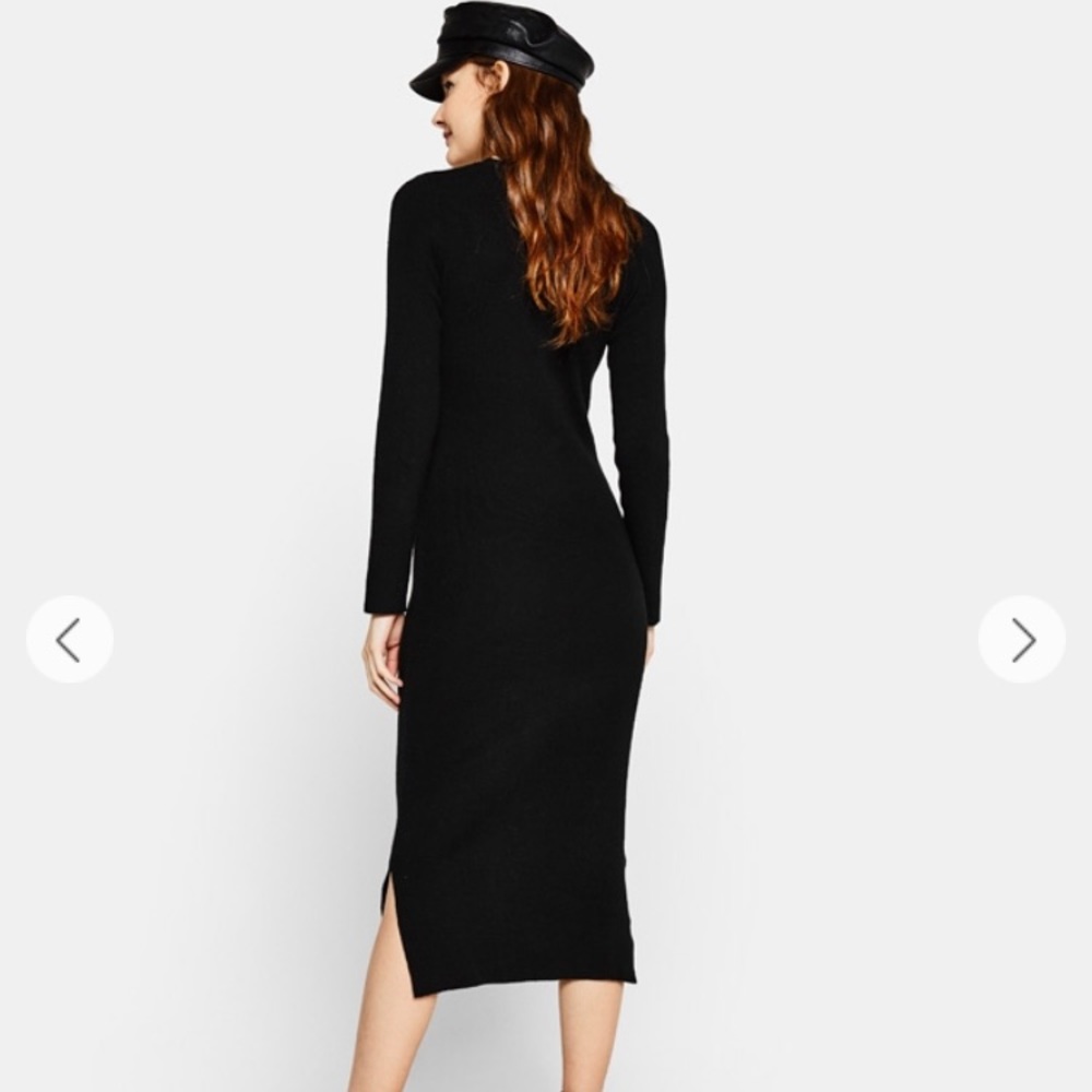 Midi Sweater Dress With Side Splits - Picture 2 of 6